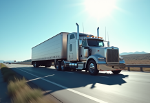 Camion de dépannage lourd en action sur l'autoroute en plein jour