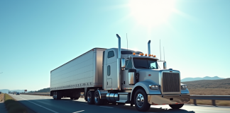 Camion de dépannage lourd en action sur l'autoroute en plein jour