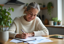 Épargner intelligemment : les meilleures stratégies pour lutter contre l’inflation Femme d'âge moyen en tenue professionnelle dans une cuisine lumineuse